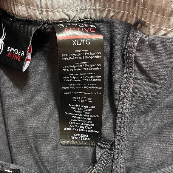 Spyder Active Men's Performance Proweb Stretch Shorts XL Gray - Picture 3 of 9